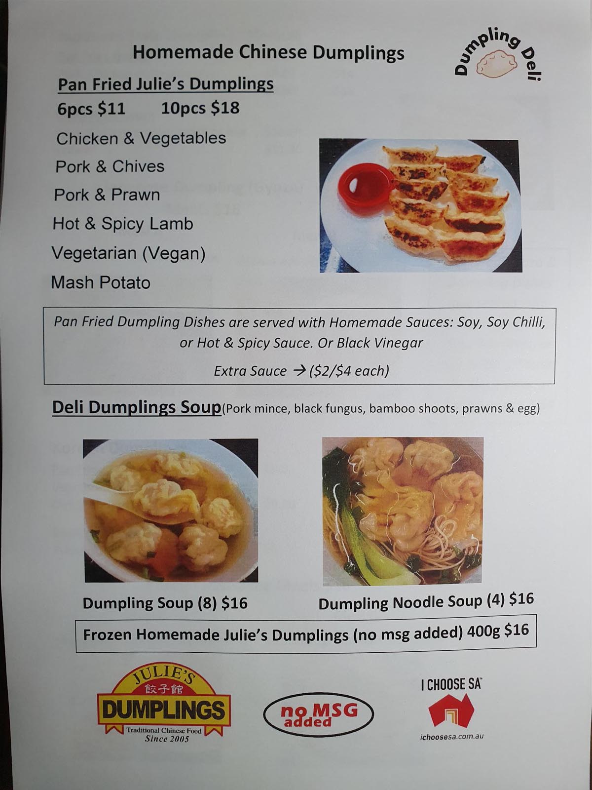 Dumpling Magil South Australia Dumpling Deli   Menu1 